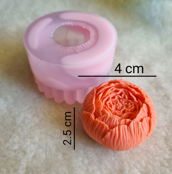 قالب گل پیونی 4 سانتی